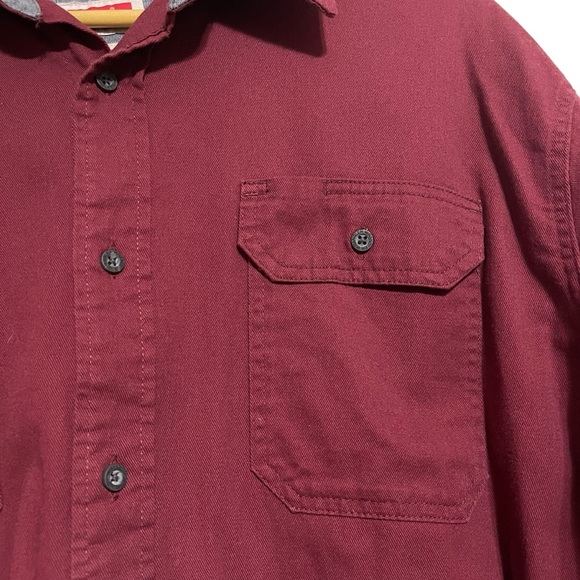 Wrangler Men’s Burgundy Button up Cotton Stretch Size XL - Picture 4 of 11